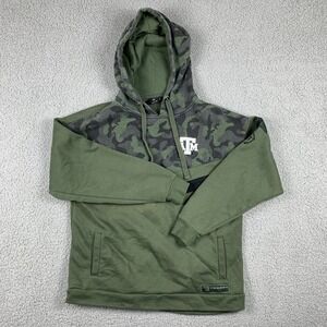 Texas A&M Aggies Hoodie Womens Medium Green Camo Military OHT Football Pullover